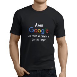 Camiseta Amo a Google (VINILO IMPRESO)