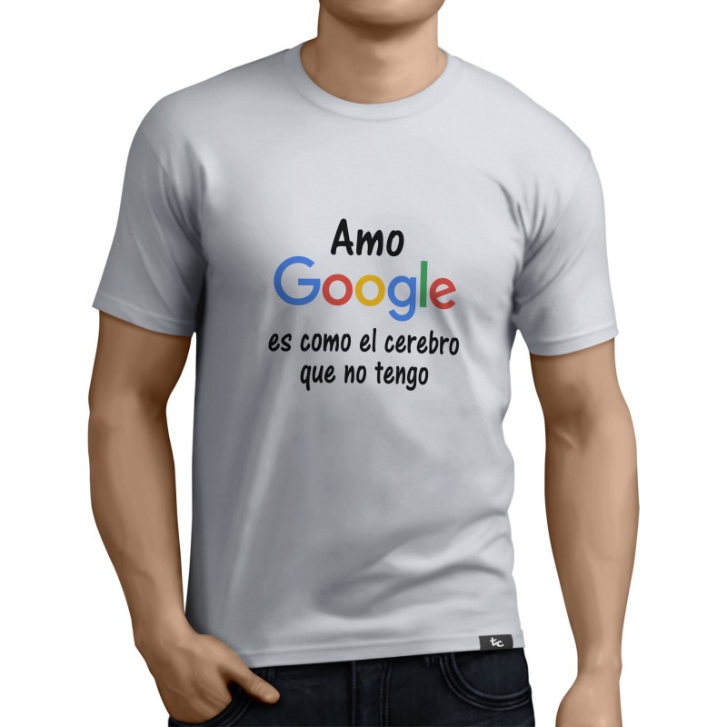 Camiseta Amo a Google (VINILO IMPRESO)